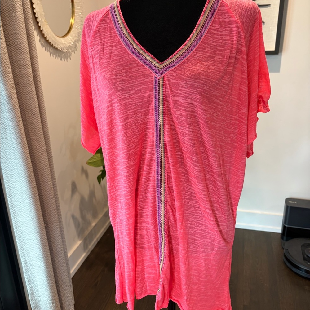 Pitusa Bright Pink Tunic with color Accents